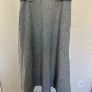 OGL Gray Midi Skirt with Clean A-Line Silhouette